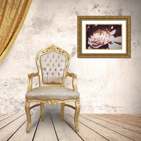 Beautiful Blushing Succulent Gold Ornate Wood Framed Art Print with Double Matting by Mansfield, Kathy