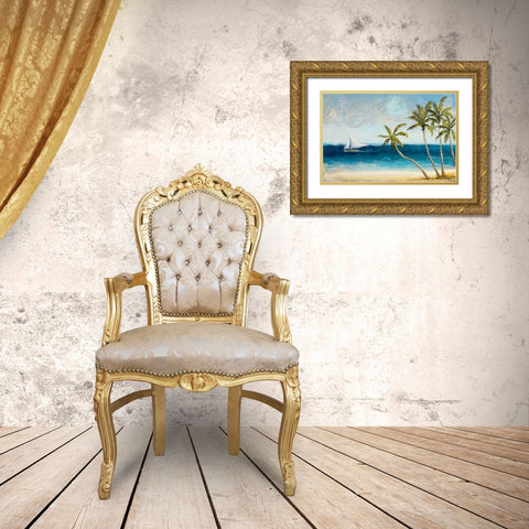 Atlantic Daydream II Gold Ornate Wood Framed Art Print with Double Matting by Marcon, Michael