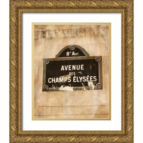 French Street I Gold Ornate Wood Framed Art Print with Double Matting by Navas, Emily
