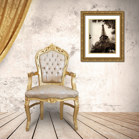 Last Day in Paris I Gold Ornate Wood Framed Art Print with Double Matting by Navas, Emily
