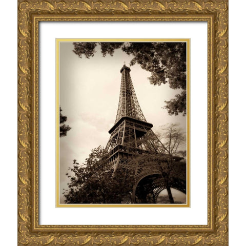 Last Day in Paris I Gold Ornate Wood Framed Art Print with Double Matting by Navas, Emily
