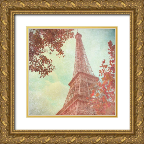 April in Paris I Gold Ornate Wood Framed Art Print with Double Matting by Navas, Emily