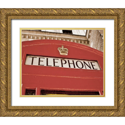 London I Gold Ornate Wood Framed Art Print with Double Matting by Navas, Emily