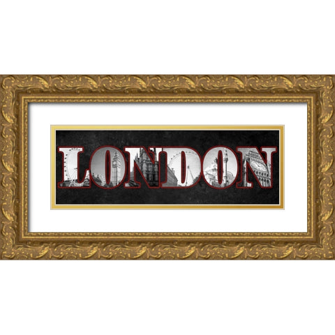 London Gold Ornate Wood Framed Art Print with Double Matting by Navas, Emily