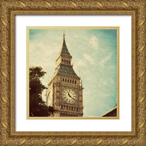 London Sights I Gold Ornate Wood Framed Art Print with Double Matting by Navas, Emily