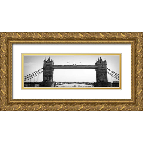 London Bridge Gold Ornate Wood Framed Art Print with Double Matting by Navas, Emily