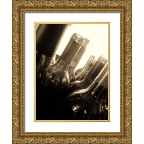 Open Bottle II Gold Ornate Wood Framed Art Print with Double Matting by French-Roussia, Heather A.