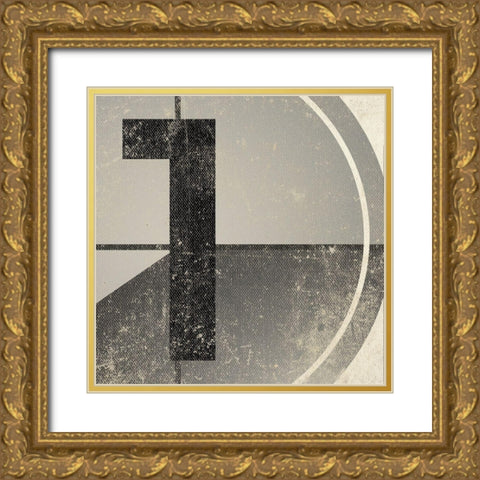 One Gold Ornate Wood Framed Art Print with Double Matting by Sd Graphics Studio