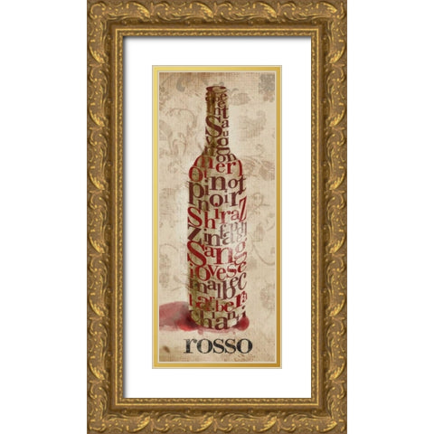 Type of Wine I Gold Ornate Wood Framed Art Print with Double Matting by SD Graphics Studio