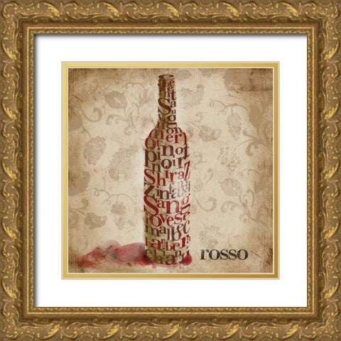 Type of Wine I Gold Ornate Wood Framed Art Print with Double Matting by SD Graphics Studio