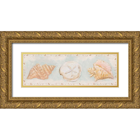 Sandy Shells II Gold Ornate Wood Framed Art Print with Double Matting by Hakimipour, Tiffany