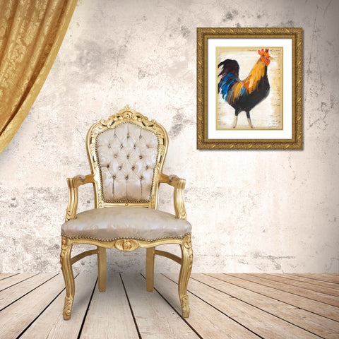 Morning Glory I Gold Ornate Wood Framed Art Print with Double Matting by Slivka, Jane