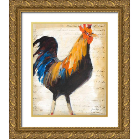 Morning Glory I Gold Ornate Wood Framed Art Print with Double Matting by Slivka, Jane