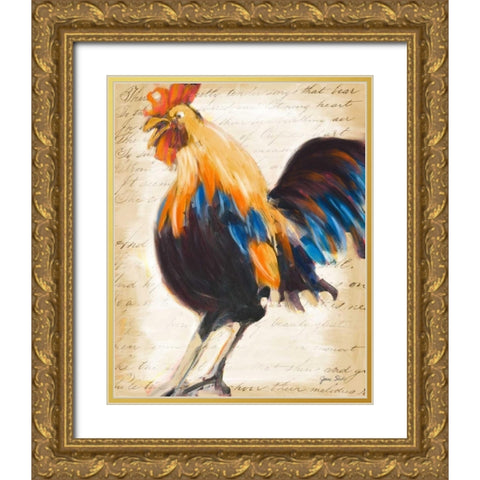 Morning Glory II Gold Ornate Wood Framed Art Print with Double Matting by Slivka, Jane