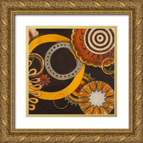 Galactic II Gold Ornate Wood Framed Art Print with Double Matting by Pinto, Patricia