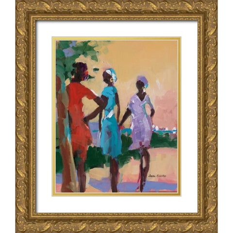 Saturday Morning II Gold Ornate Wood Framed Art Print with Double Matting by Slivka, Jane