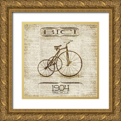 BICI 1904 Gold Ornate Wood Framed Art Print with Double Matting by SD Graphics Studio