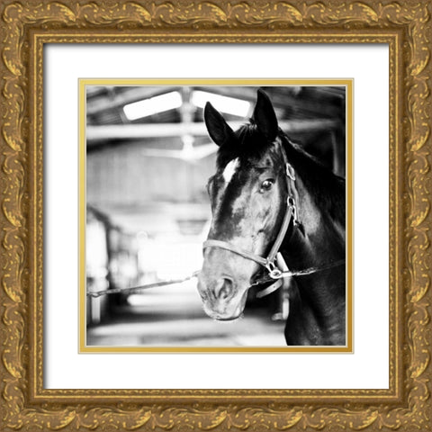 Derby Square I Gold Ornate Wood Framed Art Print with Double Matting by Bryant, Susan