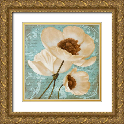 Afternoon Bloom I Gold Ornate Wood Framed Art Print with Double Matting by Rhyan, Vivien