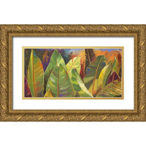 Through the Leaves II Gold Ornate Wood Framed Art Print with Double Matting by Pinto, Patricia