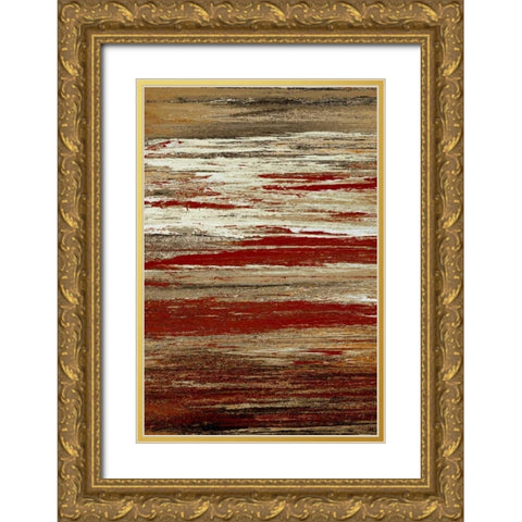Seated Sunset Gold Ornate Wood Framed Art Print with Double Matting by Gonzalez, Roberto