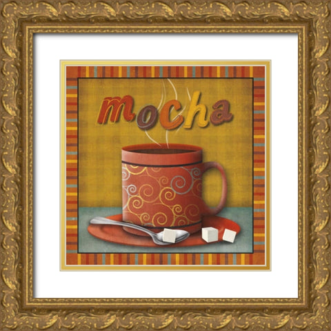 Mocha Gold Ornate Wood Framed Art Print with Double Matting by Studio, Sd Graphics