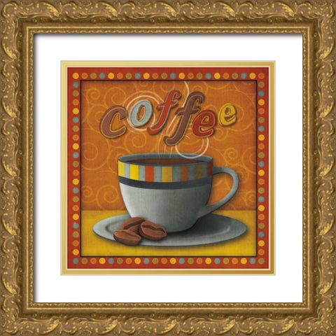 Coffee Gold Ornate Wood Framed Art Print with Double Matting by Studio, Sd Graphics