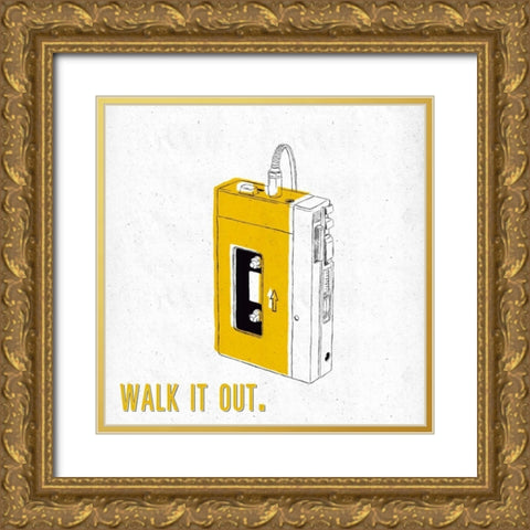 Walk it out Gold Ornate Wood Framed Art Print with Double Matting by Sundance Studio