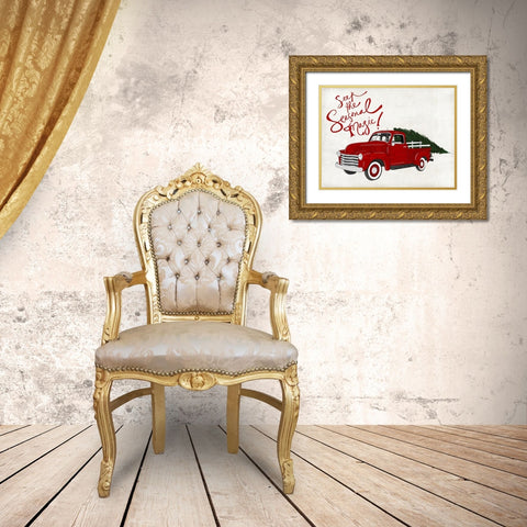 Seasonal Vehicle I Gold Ornate Wood Framed Art Print with Double Matting by SD Graphics Studio