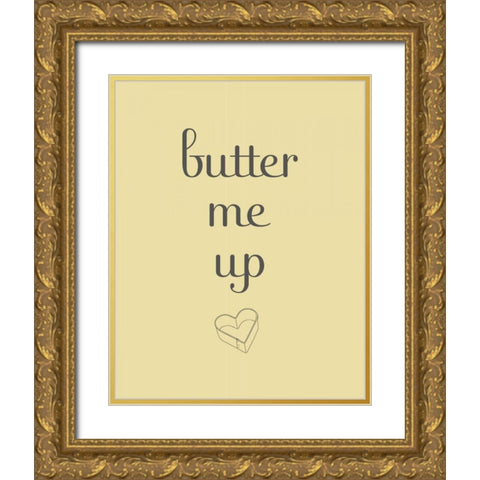Butter Gold Ornate Wood Framed Art Print with Double Matting by Studio, Sd Graphics