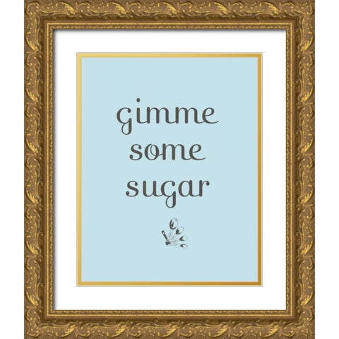 Sugar Gold Ornate Wood Framed Art Print with Double Matting by Studio, Sd Graphics
