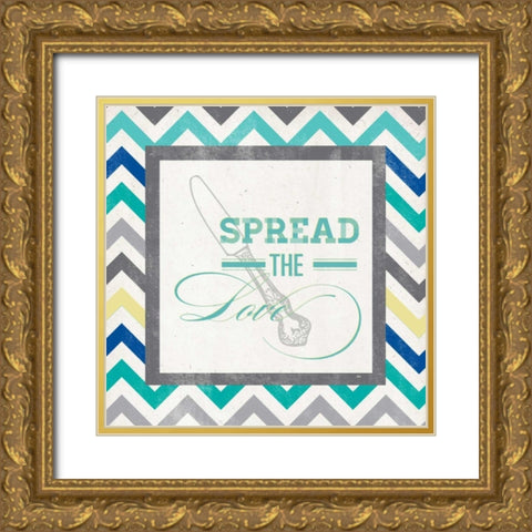 Spread the Love Gold Ornate Wood Framed Art Print with Double Matting by SD Graphics Studio