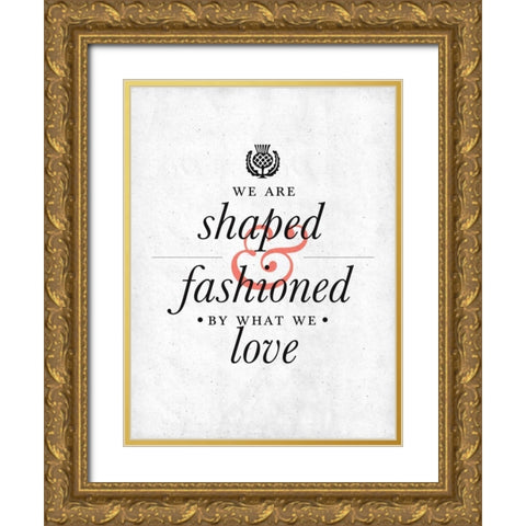 Fashioned Gold Ornate Wood Framed Art Print with Double Matting by SD Graphics Studio
