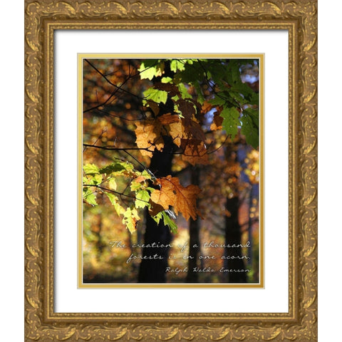 A Thousand Forests Gold Ornate Wood Framed Art Print with Double Matting by Mansfield, Kathy
