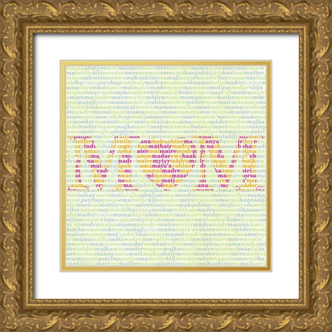 Mothers Love I Gold Ornate Wood Framed Art Print with Double Matting by SD Graphics Studio