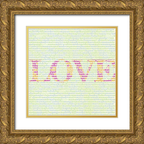 Mothers Love II Gold Ornate Wood Framed Art Print with Double Matting by SD Graphics Studio