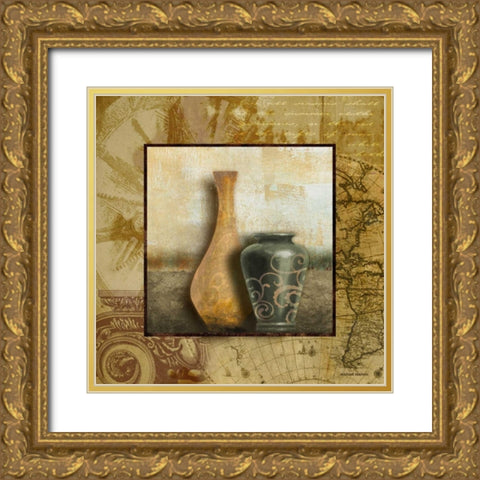 Library Vessels II Gold Ornate Wood Framed Art Print with Double Matting by Marcon, Michael