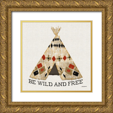 Wild and Free Gold Ornate Wood Framed Art Print with Double Matting by Biscardi, Nicholas