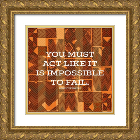 Impossible To Fail Gold Ornate Wood Framed Art Print with Double Matting by Biscardi, Nicholas