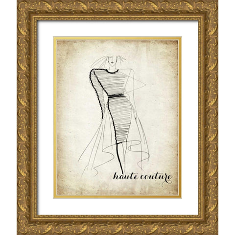 Couture Concepts II Gold Ornate Wood Framed Art Print with Double Matting by Biscardi, Nicholas