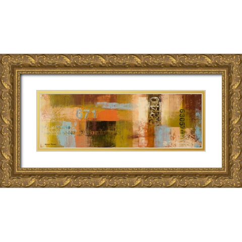 Departures II Gold Ornate Wood Framed Art Print with Double Matting by Marcon, Michael