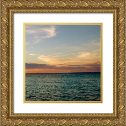 Bimini Seascape III Gold Ornate Wood Framed Art Print with Double Matting by Bryant, Susan
