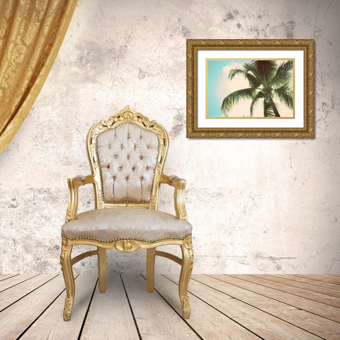 Palm Scene II Gold Ornate Wood Framed Art Print with Double Matting by Bryant, Susan