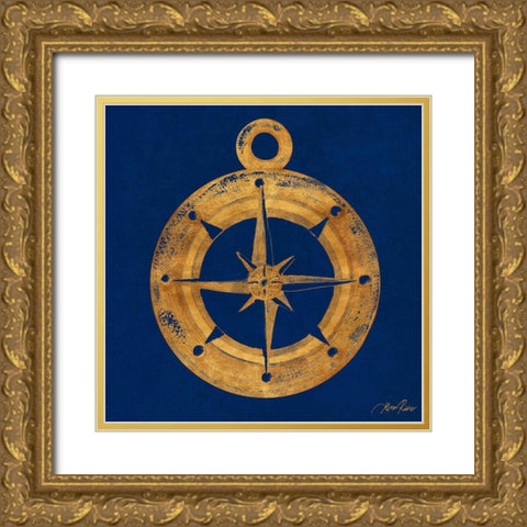Golden Compass Gold Ornate Wood Framed Art Print with Double Matting by Ritter, Gina
