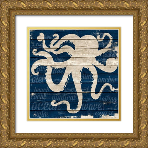 Coastal Wonder Border I Gold Ornate Wood Framed Art Print with Double Matting by Ritter, Gina