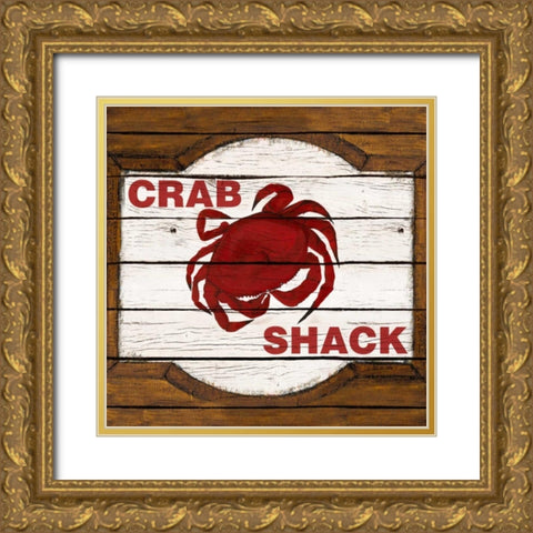 Crab Shack Gold Ornate Wood Framed Art Print with Double Matting by Ritter, Gina