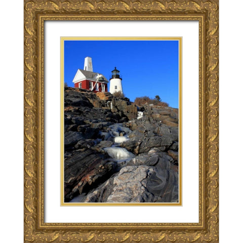 Pemaquid Point I Gold Ornate Wood Framed Art Print with Double Matting by Veilleux, Jason