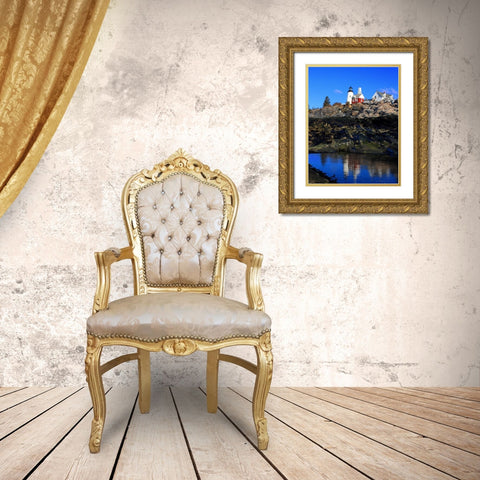Pemaquid Point II Gold Ornate Wood Framed Art Print with Double Matting by Veilleux, Jason