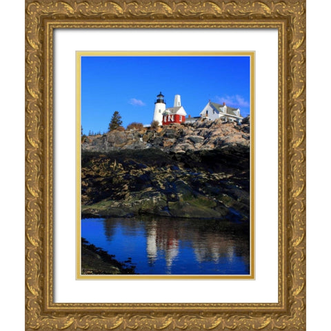 Pemaquid Point II Gold Ornate Wood Framed Art Print with Double Matting by Veilleux, Jason