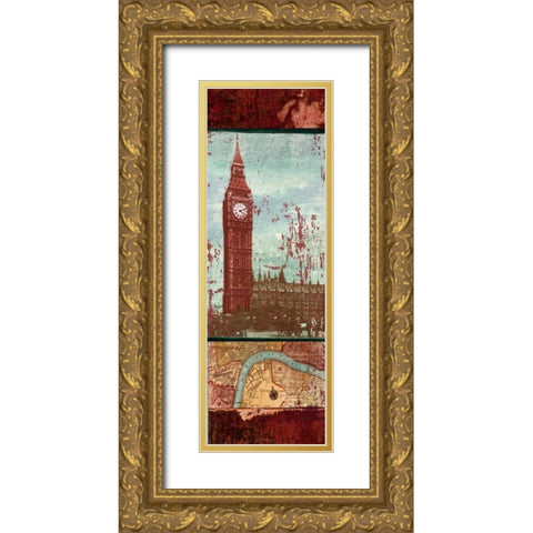 Weathered Landmark II Gold Ornate Wood Framed Art Print with Double Matting by Medley, Elizabeth